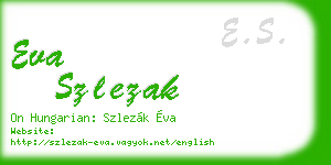 eva szlezak business card