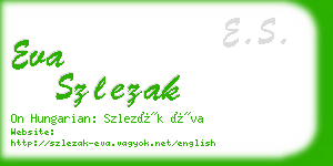 eva szlezak business card